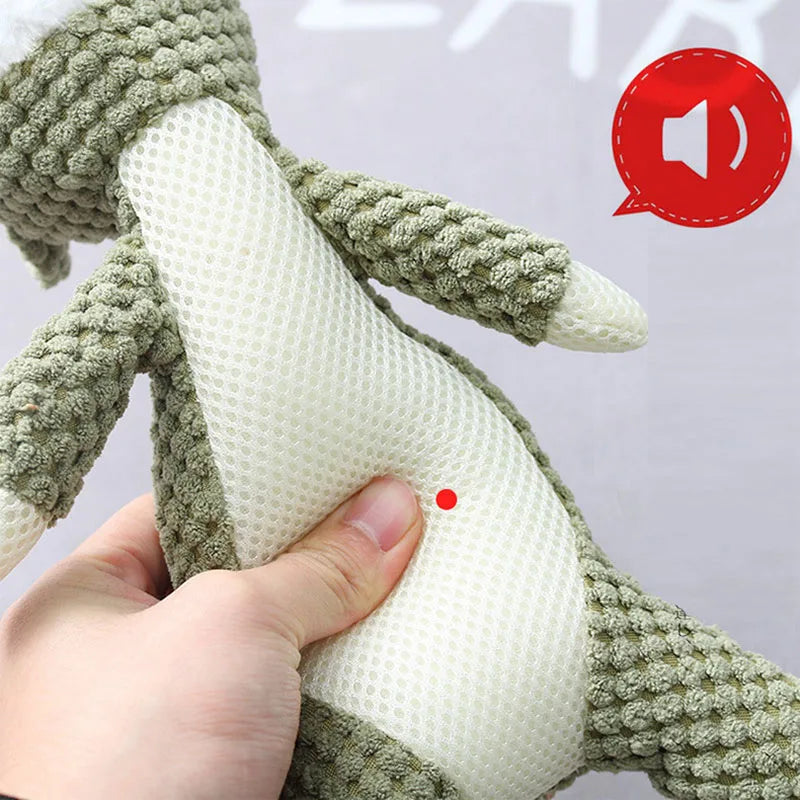 Plush Cartoon Squeaky Dog Toy – Soft Chew Toy for Small Dogs, Teeth Grinding & Interactive Play