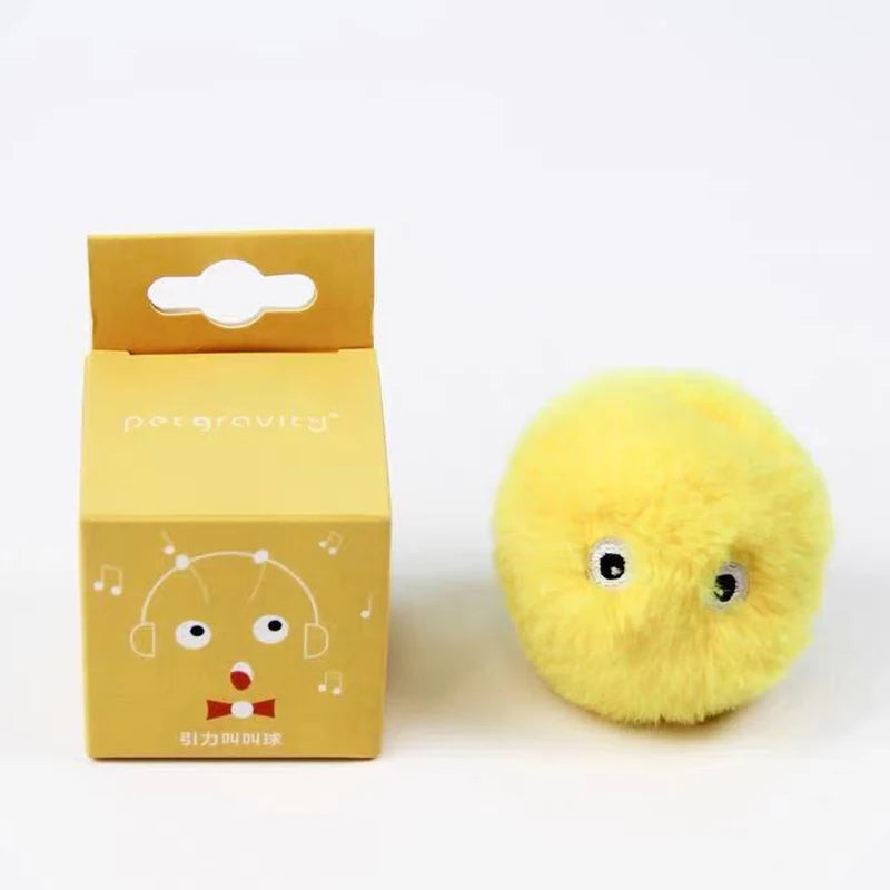 Interactive Catnip Sound Ball – Plush Touch-Activated Toy