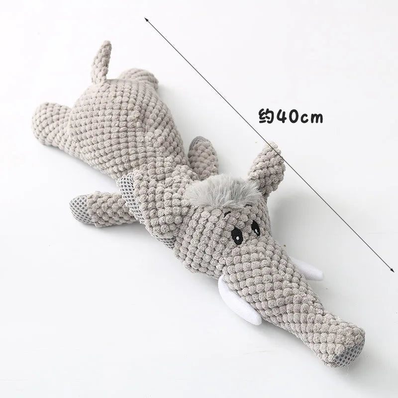 Plush Cartoon Squeaky Dog Toy – Soft Chew Toy for Small Dogs, Teeth Grinding & Interactive Play