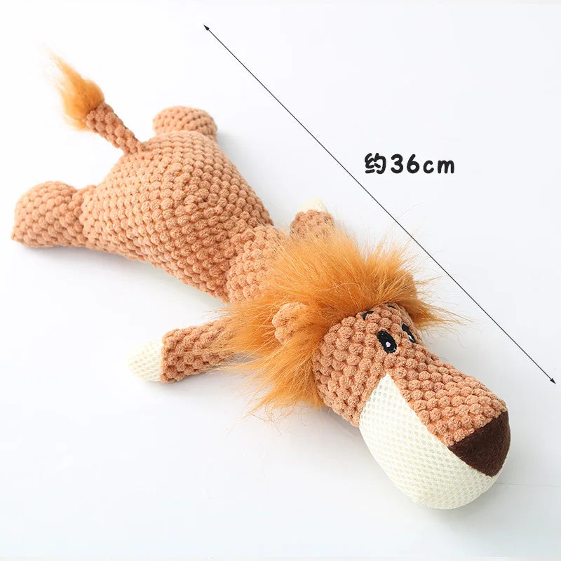 Plush Cartoon Squeaky Dog Toy – Soft Chew Toy for Small Dogs, Teeth Grinding & Interactive Play