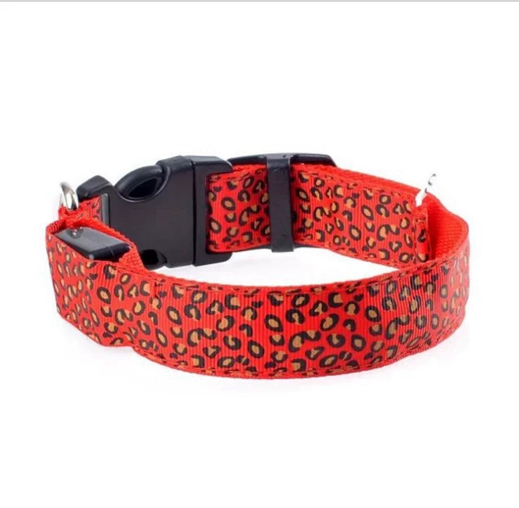 Pet Collar Charging Luminous Walking Dog Night LED Flash Dog Traction Rope Luminous Warning Anti-Lost Dog Cat Using