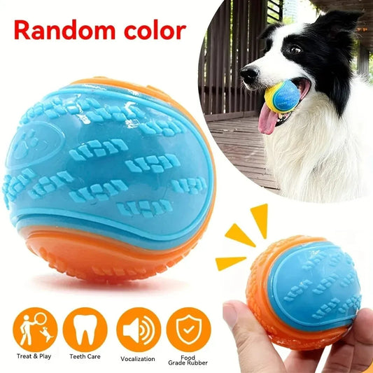 Durable Dog Chew Ball Toy – Interactive Rubber Grinding Toy for Teeth Cleaning & Play