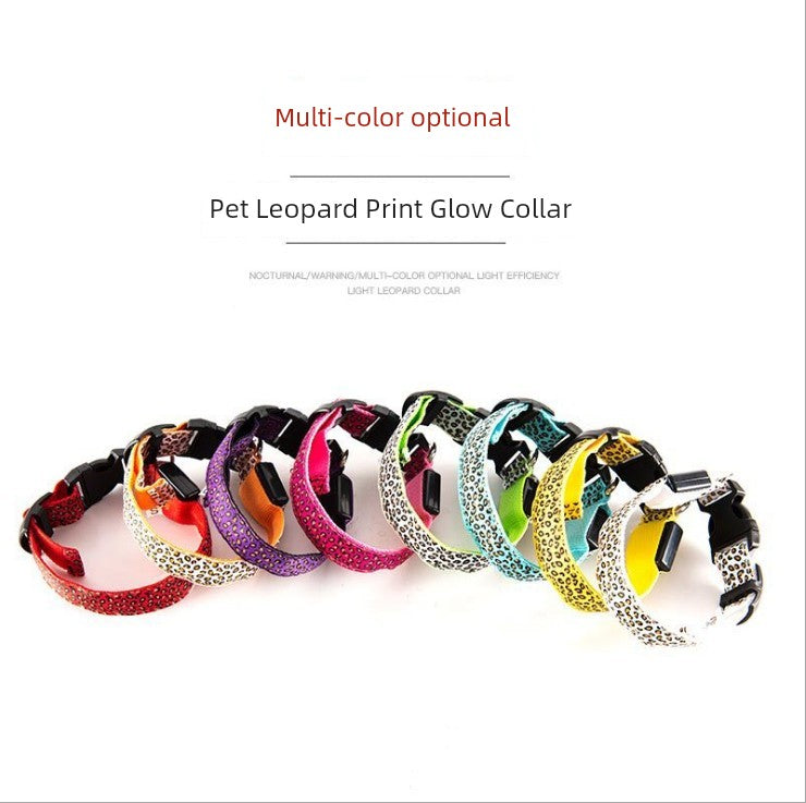 Pet Collar Charging Luminous Walking Dog Night LED Flash Dog Traction Rope Luminous Warning Anti-Lost Dog Cat Using