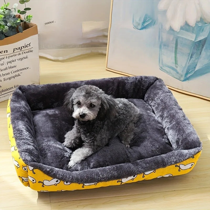 Breathable Pet Bed Sofa Mat – Printed Cushion for Dogs & Cats (Small to Large Sizes)