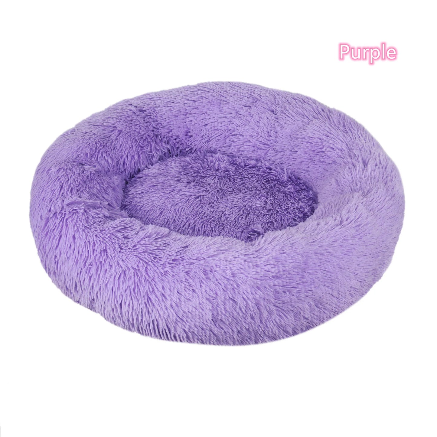 Super Soft Donut Cat & Dog Bed – Plush, Washable, Anti-Slip Pet Nest for Deep Sleep (Multiple Sizes & Colors)