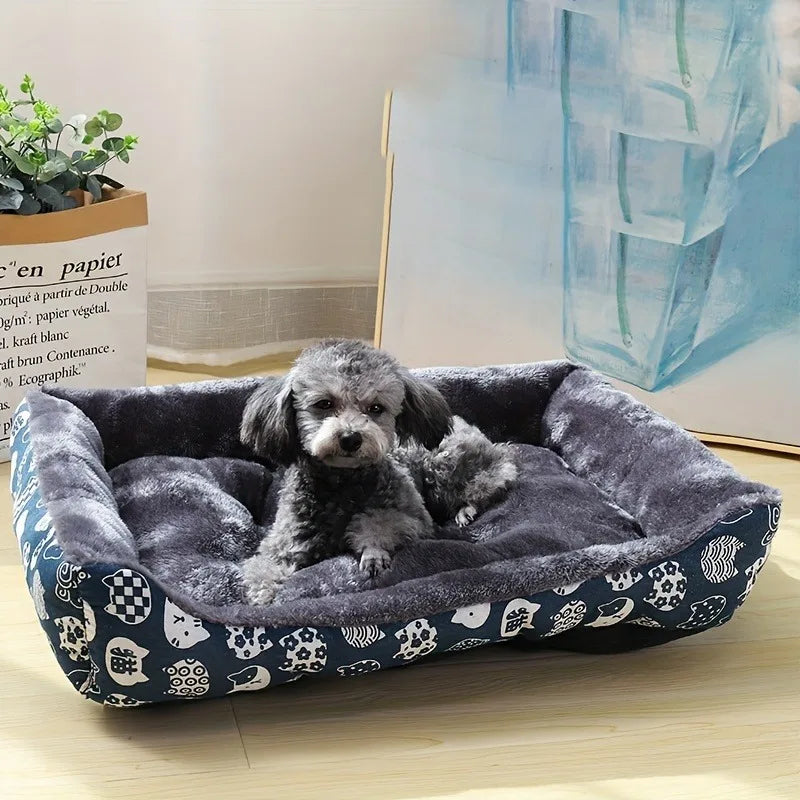Breathable Pet Bed Sofa Mat – Printed Cushion for Dogs & Cats (Small to Large Sizes)