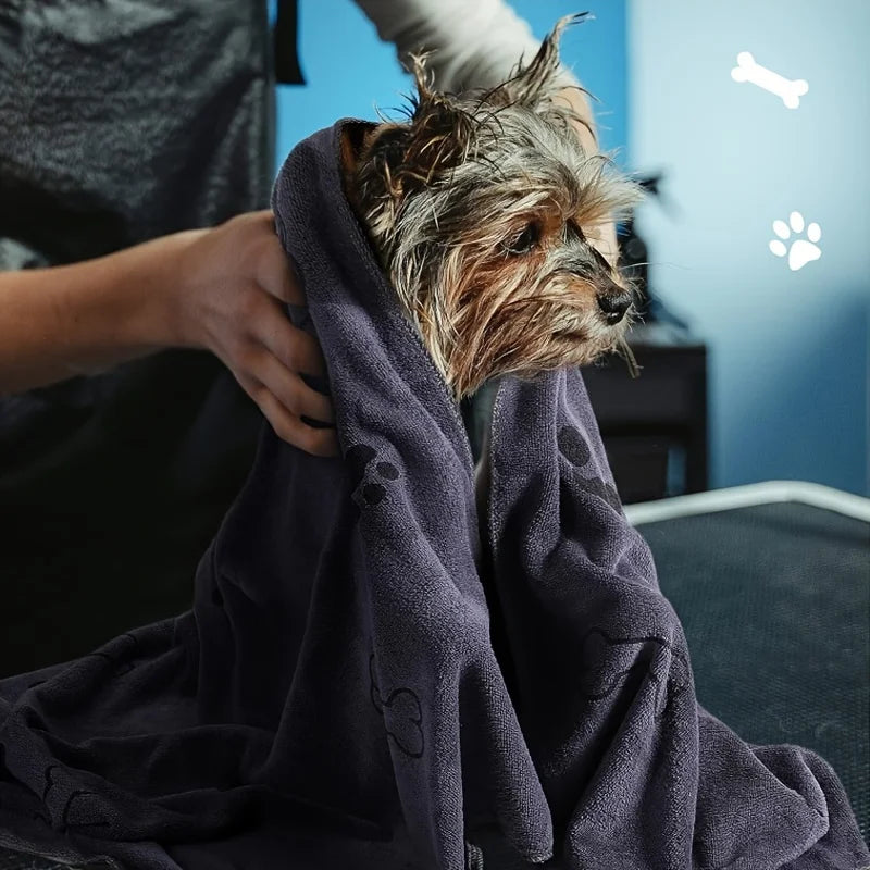 Quick-Dry Cotton Pet Towel – Soft & Absorbent Bath Towel for Dogs and Cats