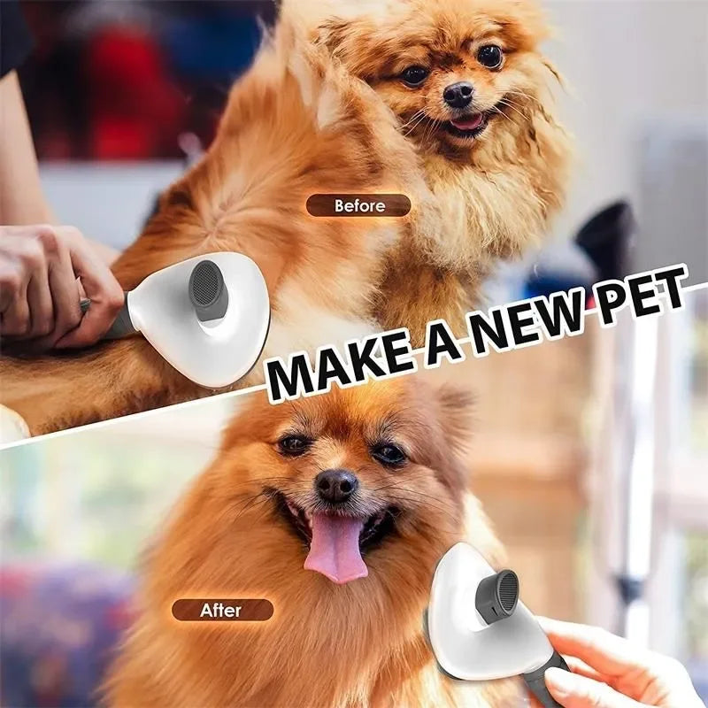 Self-Cleaning Pet Grooming Brush – Hair Remover Comb for Dogs Cats
