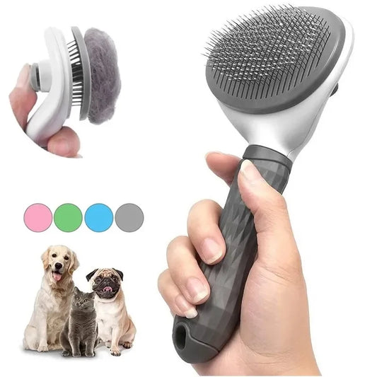 Self-Cleaning Pet Grooming Brush – Hair Remover Comb for Dogs Cats