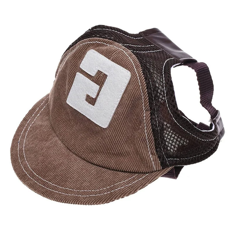 Dog Baseball Cap – Adjustable Outdoor Hat with Ear Holes for Small, Medium & Large Dogs
