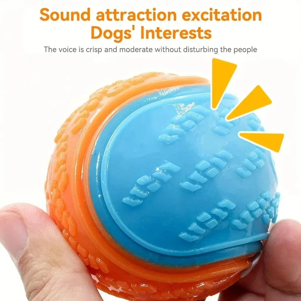Durable Dog Chew Ball Toy – Interactive Rubber Grinding Toy for Teeth Cleaning & Play
