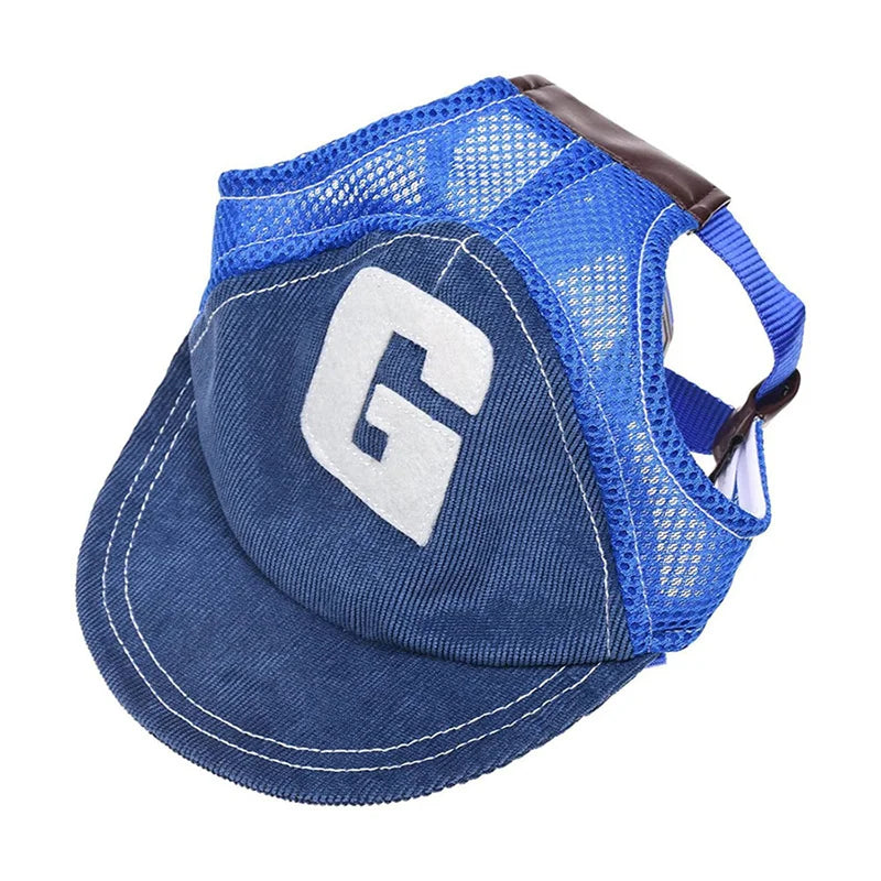 Dog Baseball Cap – Adjustable Outdoor Hat with Ear Holes for Small, Medium & Large Dogs