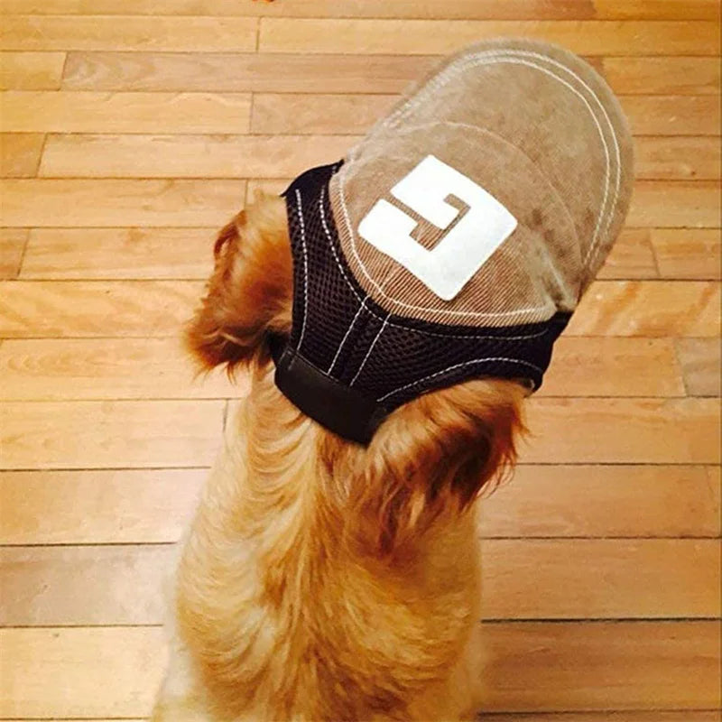 Dog Baseball Cap – Adjustable Outdoor Hat with Ear Holes for Small, Medium & Large Dogs