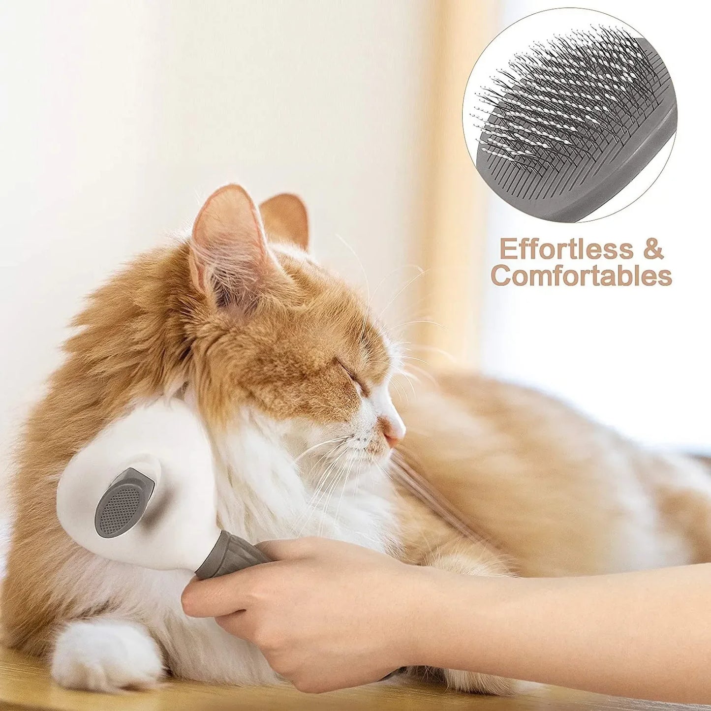 Self-Cleaning Pet Grooming Brush – Hair Remover Comb for Dogs Cats