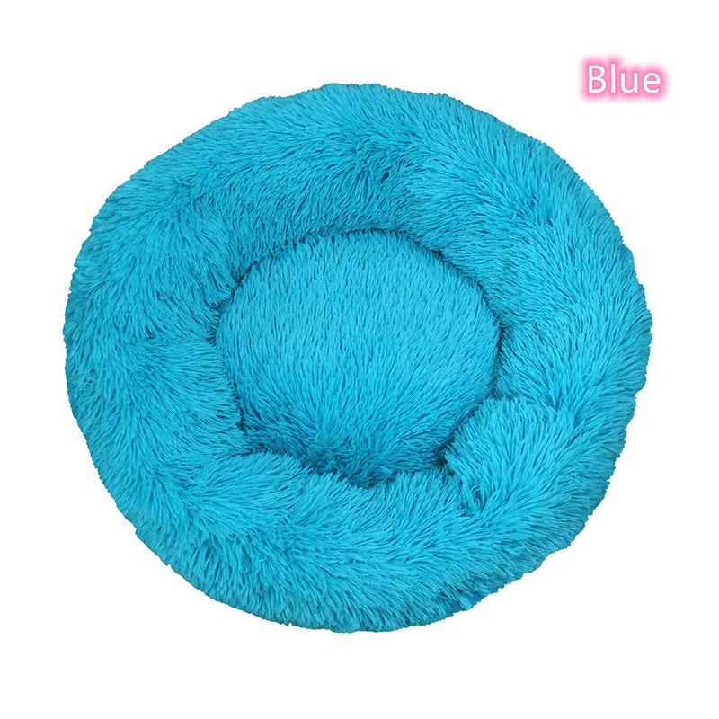 Super Soft Donut Cat & Dog Bed – Plush, Washable, Anti-Slip Pet Nest for Deep Sleep (Multiple Sizes & Colors)
