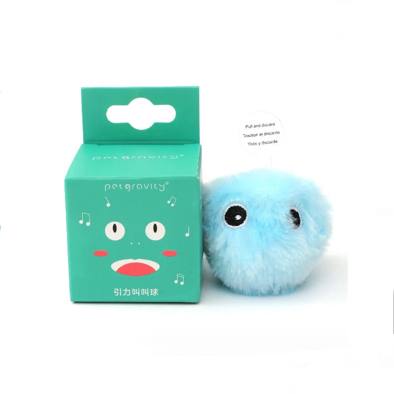 Interactive Catnip Sound Ball – Plush Touch-Activated Toy