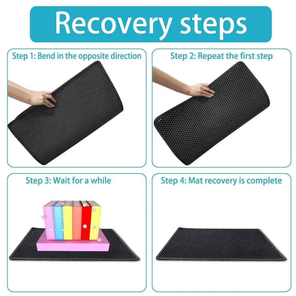 Waterproof Cat Litter Mat – Double-Layer, Non-Slip & Easy to Clean