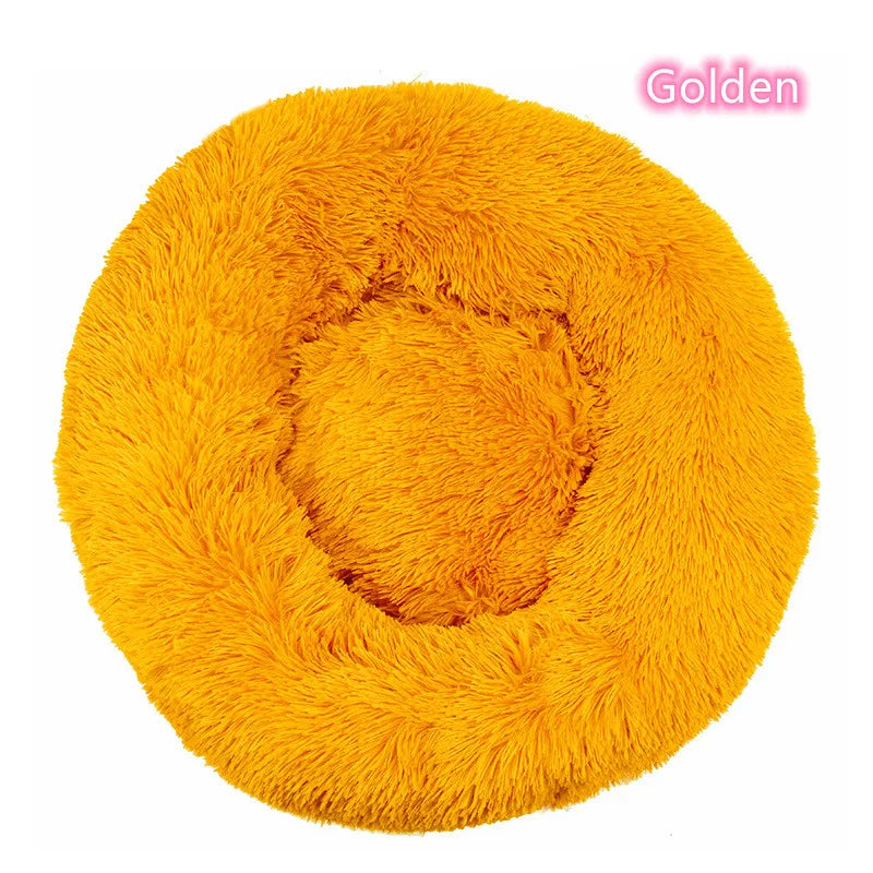 Super Soft Donut Cat & Dog Bed – Plush, Washable, Anti-Slip Pet Nest for Deep Sleep (Multiple Sizes & Colors)