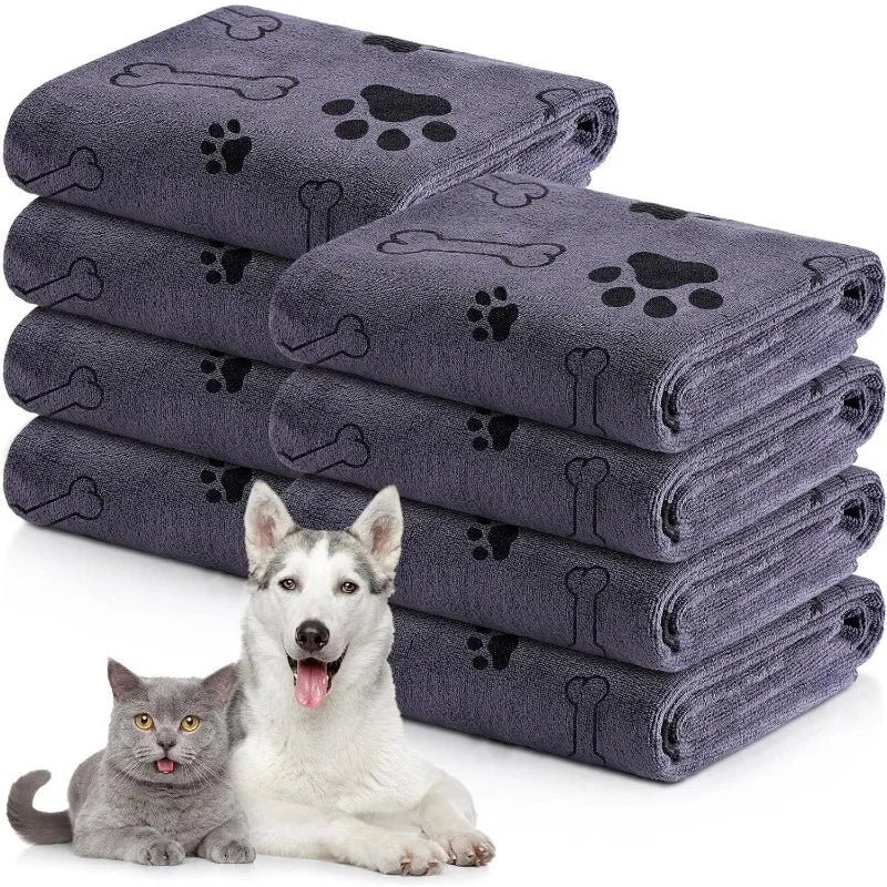 Quick-Dry Cotton Pet Towel – Soft & Absorbent Bath Towel for Dogs and Cats