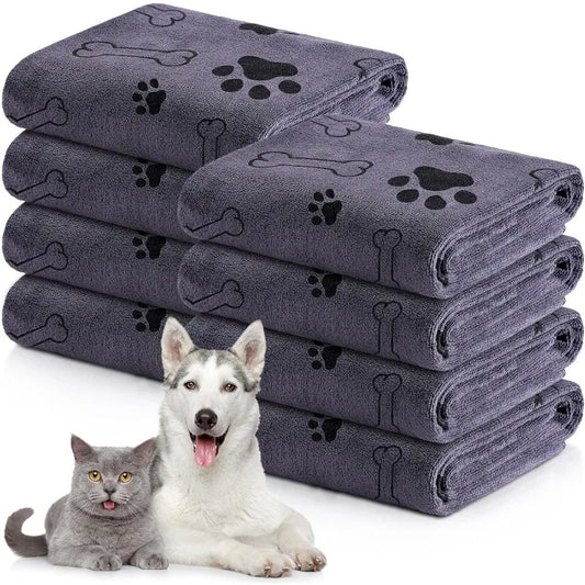 Quick-Dry Cotton Pet Towel – Soft & Absorbent Bath Towel for Dogs and Cats