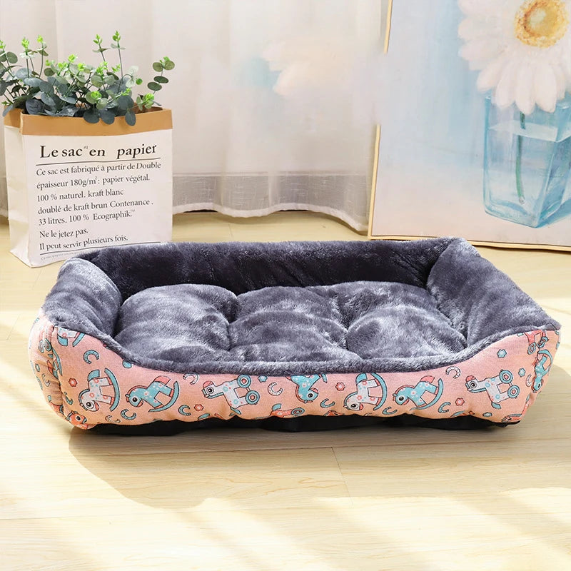 Breathable Pet Bed Sofa Mat – Printed Cushion for Dogs & Cats (Small to Large Sizes)