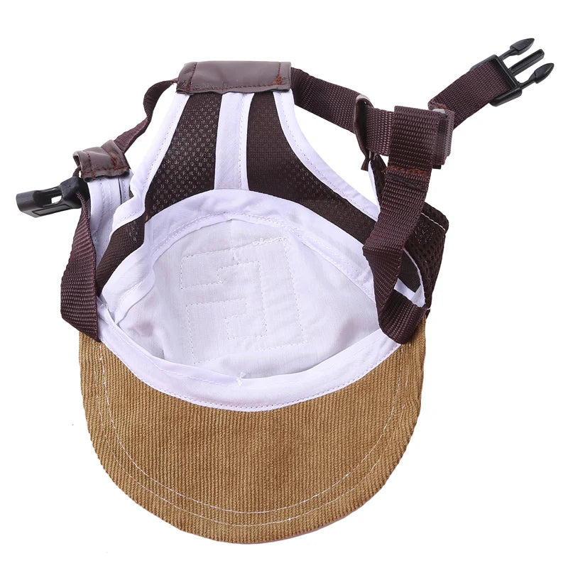Dog Baseball Cap – Adjustable Outdoor Hat with Ear Holes for Small, Medium & Large Dogs
