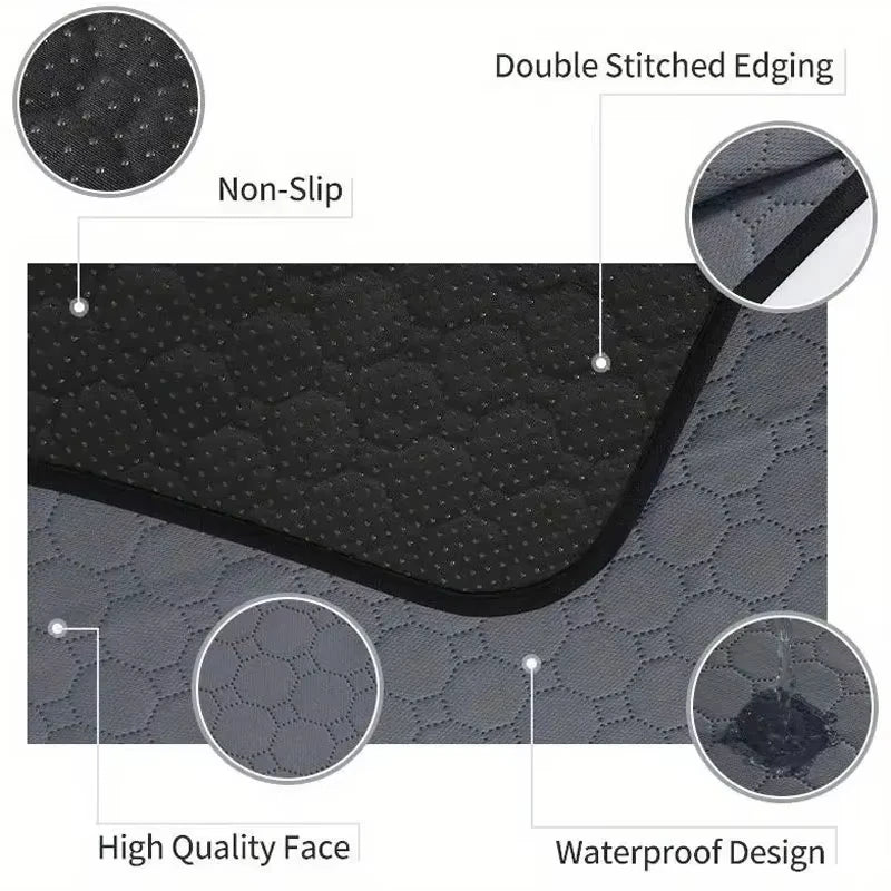 Reusable Waterproof Dog Pee Pad – Washable Pet Training Mat for Car, Sofa, or Floor Protection