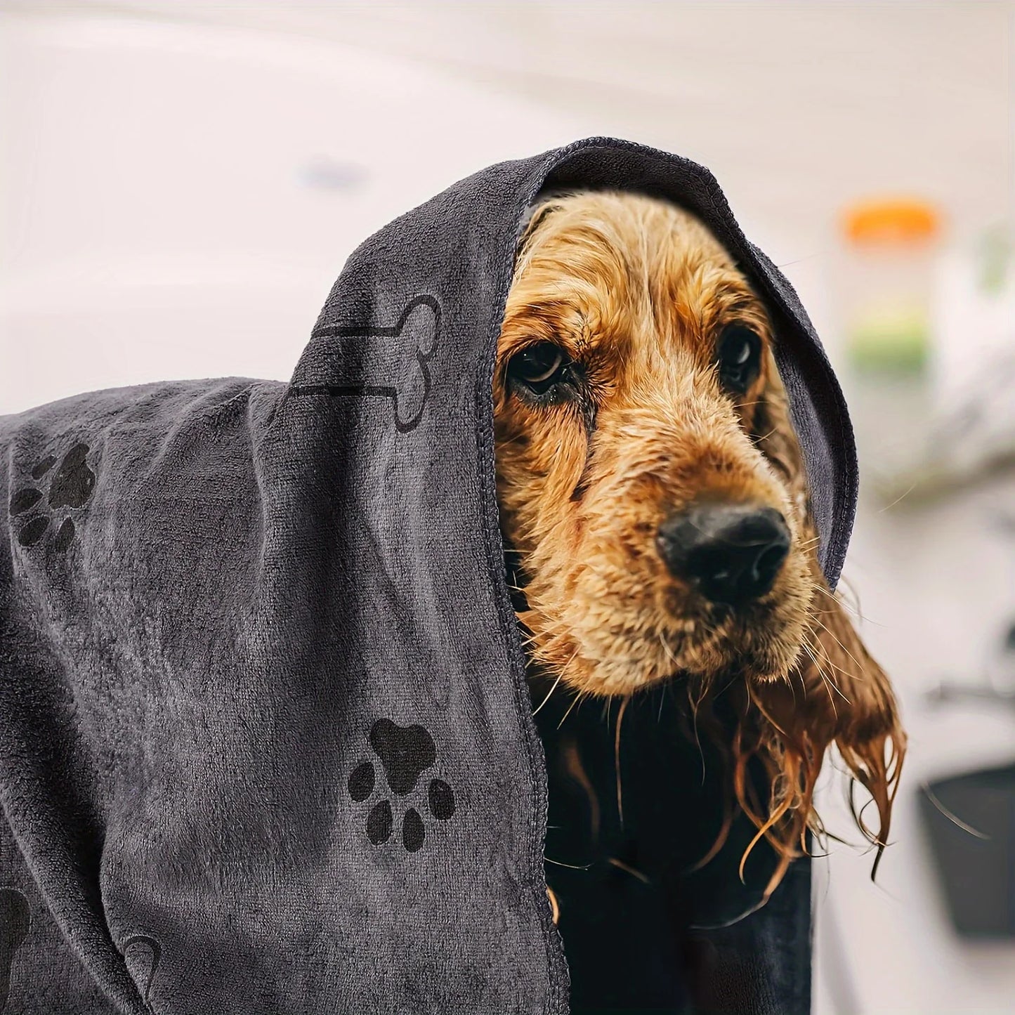 Quick-Dry Cotton Pet Towel – Soft & Absorbent Bath Towel for Dogs and Cats