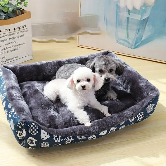 Breathable Pet Bed Sofa Mat – Printed Cushion for Dogs & Cats (Small to Large Sizes)