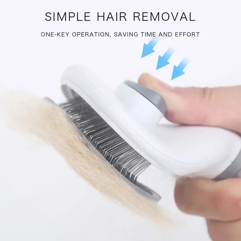 Self-Cleaning Pet Grooming Brush – Hair Remover Comb for Dogs Cats