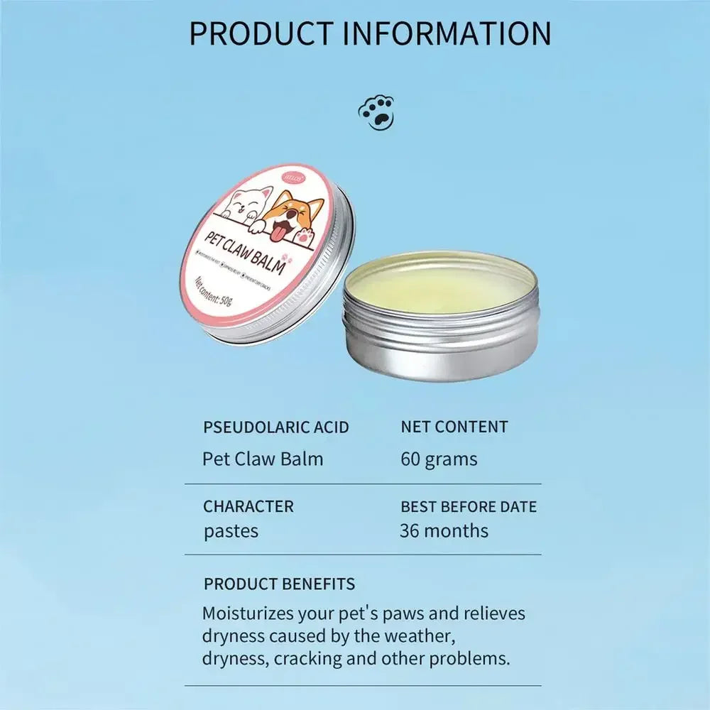 Paw Balm for Cats & Dogs – Protective Moisturizer for Cracked Paws & Nose (50g)