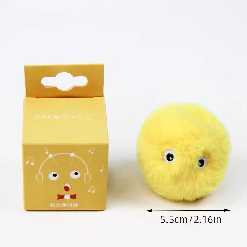 Interactive Catnip Sound Ball – Plush Touch-Activated Toy