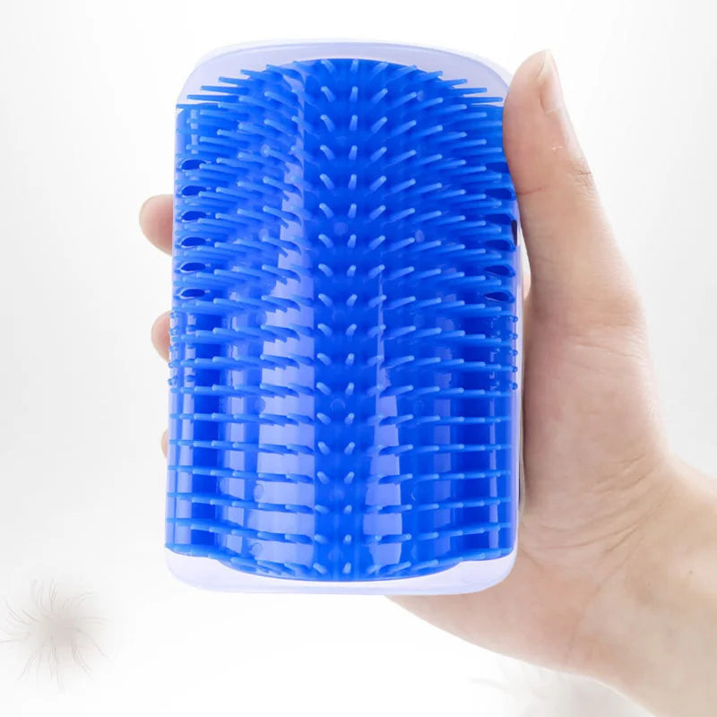 Cat Wall Corner Self-Grooming Brush – Corner Scratcher & Massager with Bristles