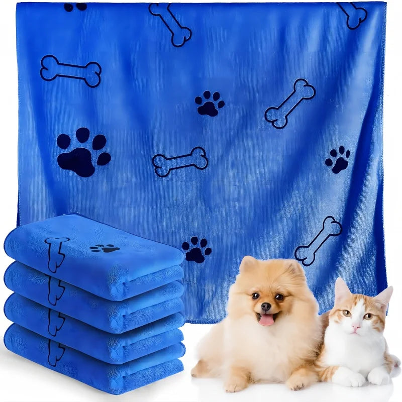 Quick-Dry Cotton Pet Towel – Soft & Absorbent Bath Towel for Dogs and Cats