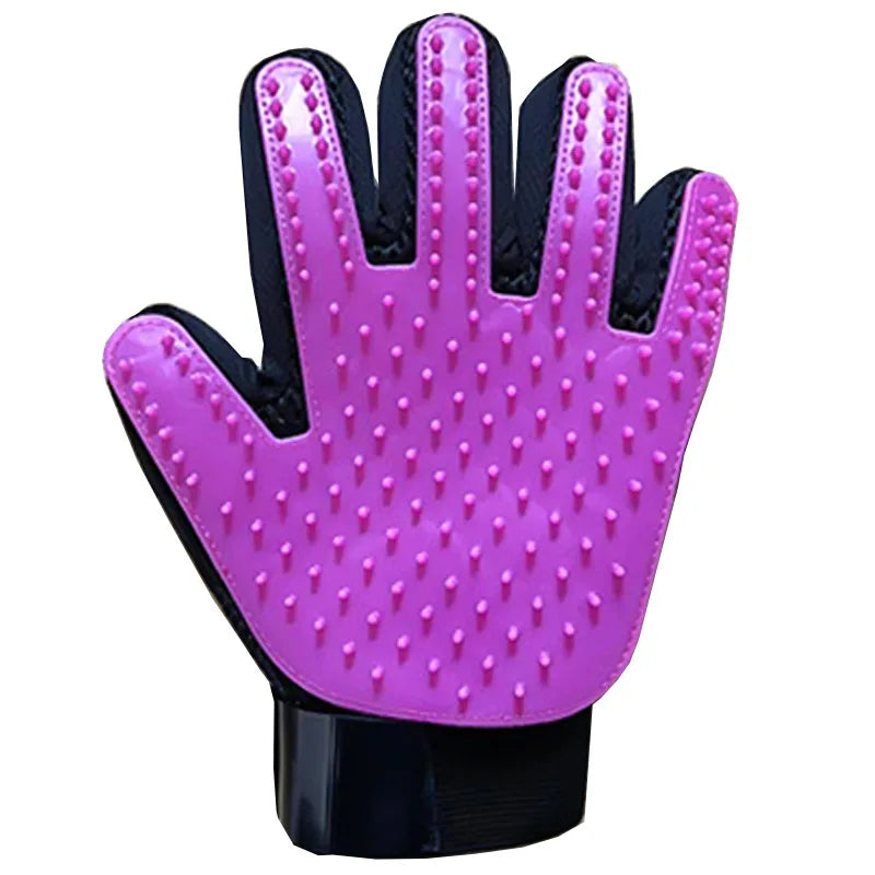 Cat & Dog Grooming Glove – Hair Removal Brush for Pets with Massage Effect (6 Colors)