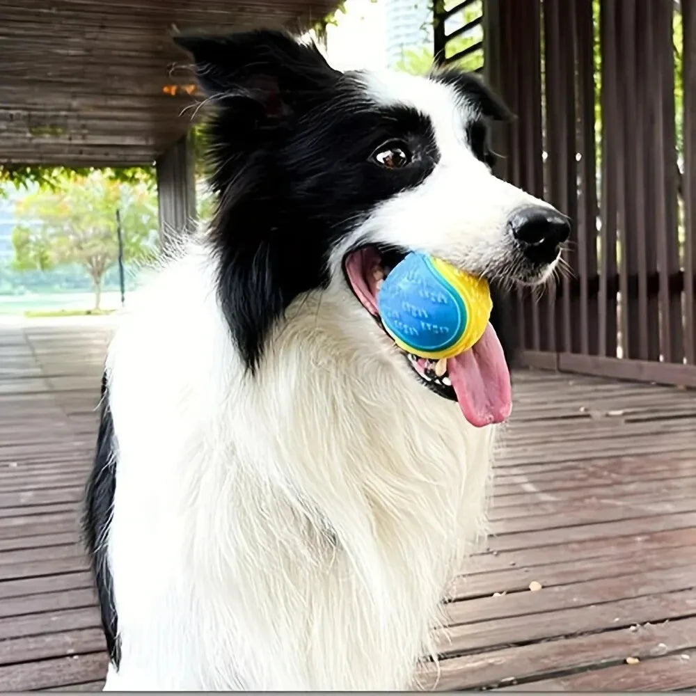 Durable Dog Chew Ball Toy – Interactive Rubber Grinding Toy for Teeth Cleaning & Play