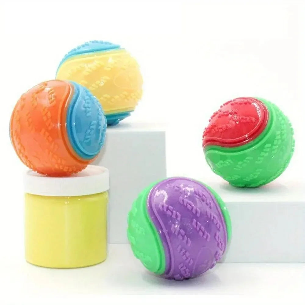 Durable Dog Chew Ball Toy – Interactive Rubber Grinding Toy for Teeth Cleaning & Play