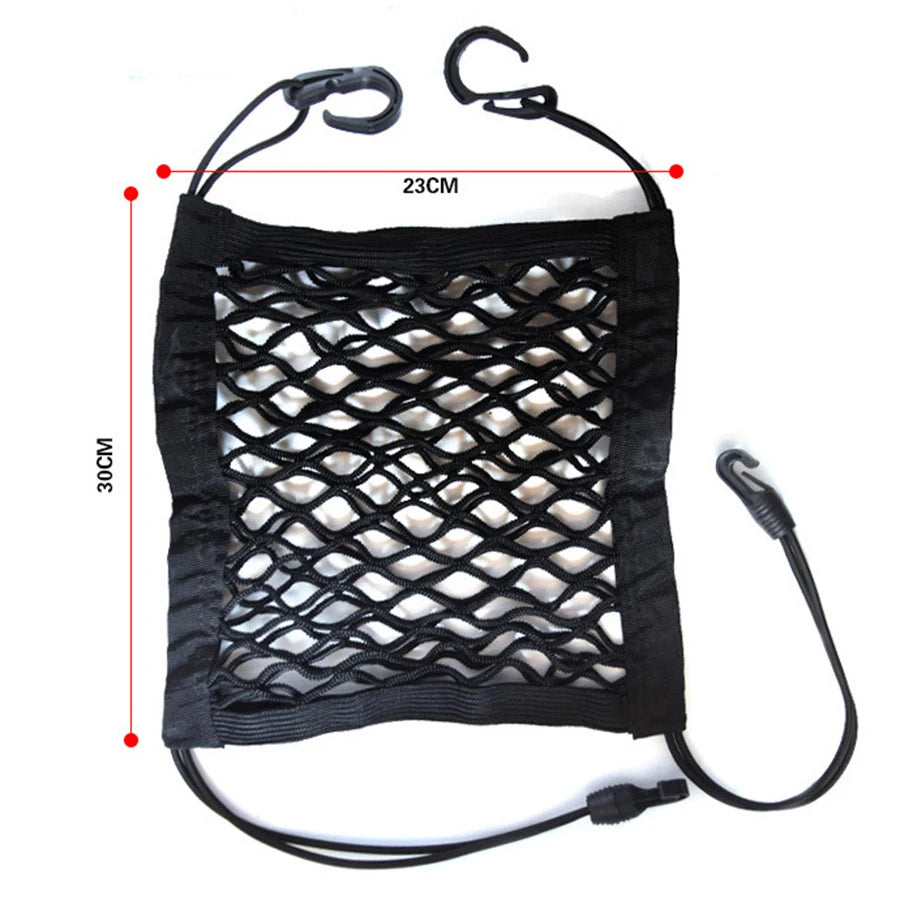Pet Car Barrier with Safety Mesh Net & Storage Pocket – Back Seat Dog Guard for Cars