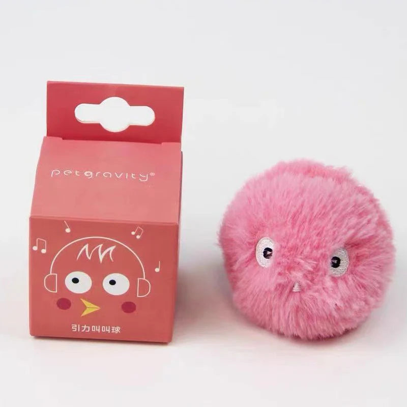 Interactive Catnip Sound Ball – Plush Touch-Activated Toy