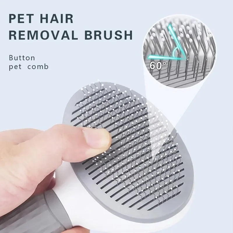 Self-Cleaning Pet Grooming Brush – Hair Remover Comb for Dogs Cats