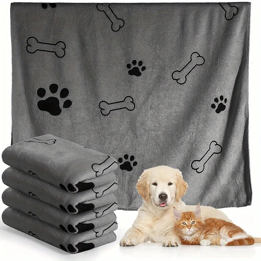 Quick-Dry Cotton Pet Towel – Soft & Absorbent Bath Towel for Dogs and Cats