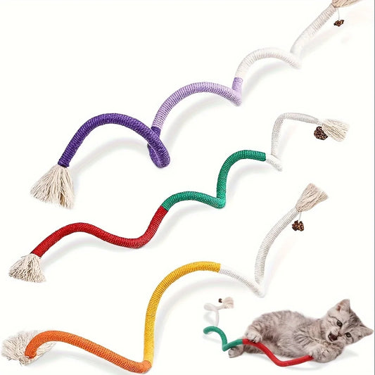 Catnip Rope Chew Toy for Cats – Cotton Teething Toy for Indoor Play & Teeth Cleaning