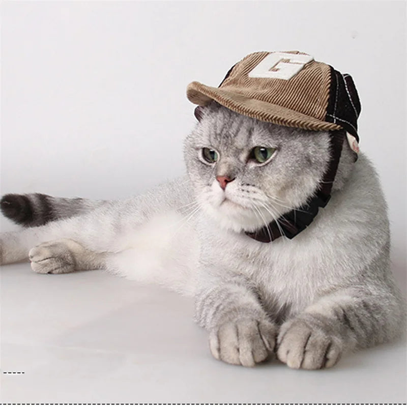 Dog Baseball Cap – Adjustable Outdoor Hat with Ear Holes for Small, Medium & Large Dogs