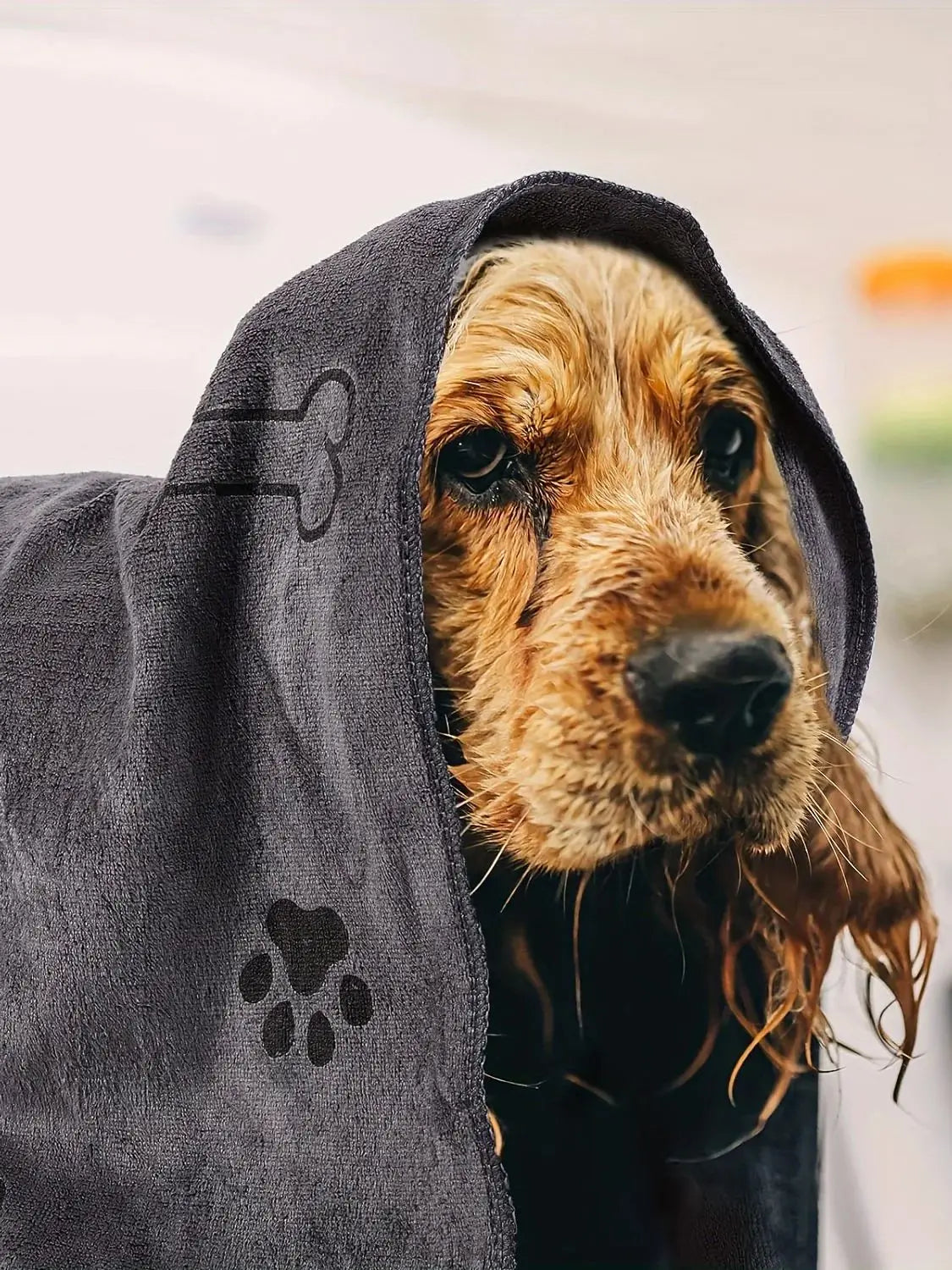Quick-Dry Cotton Pet Towel – Soft & Absorbent Bath Towel for Dogs and Cats