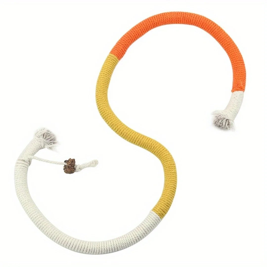 Catnip Rope Chew Toy for Cats – Cotton Teething Toy for Indoor Play & Teeth Cleaning
