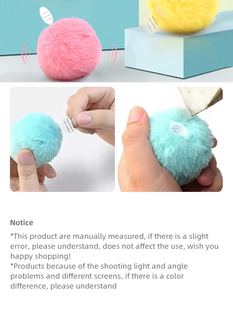 Interactive Catnip Sound Ball – Plush Touch-Activated Toy