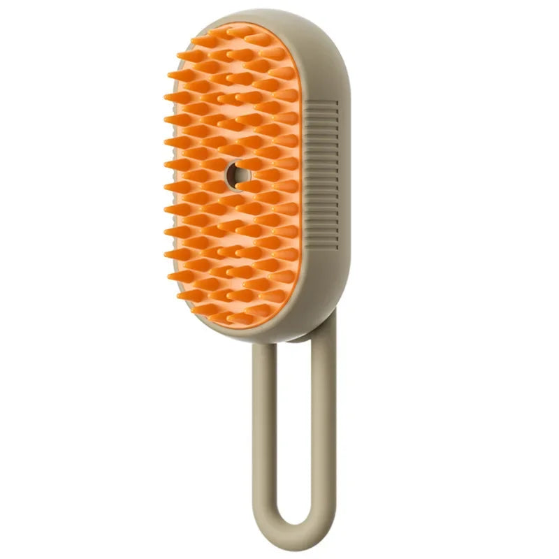 Steamy 3-in-1 Dog Grooming Brush – Electric Spray & Detangler