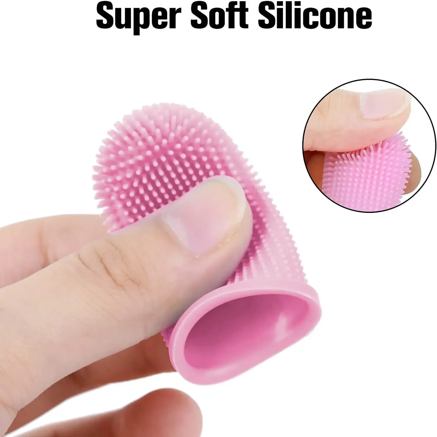 Silicone Pet Finger Toothbrush – 360° Teeth Cleaner for Dogs & Cats with Storage Cas