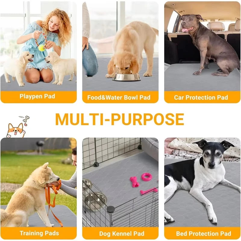 Reusable Waterproof Dog Pee Pad – Washable Pet Training Mat for Car, Sofa, or Floor Protection